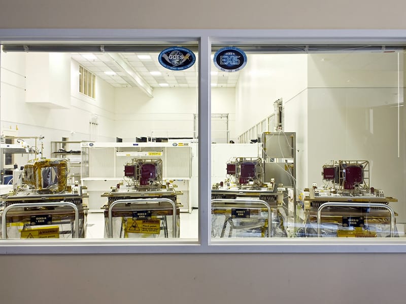 GOES EXIS Quadruplets Together in a Clean Room 'Nursery'